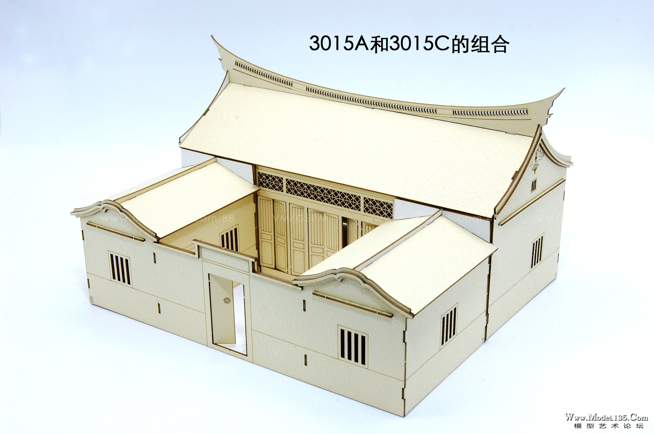 反映普通民居的闽南古厝模型组合