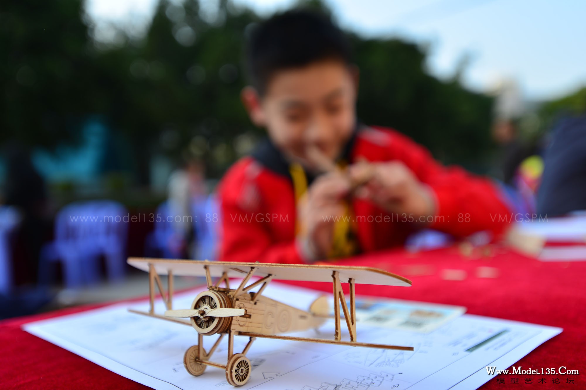 刚刚完成的骆驼战斗机模型